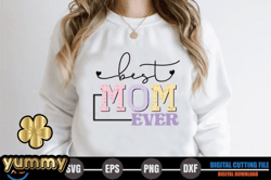 best mom ever – retro mothers day svg design 250