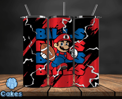 buffalo bills tumbler wrap, mario tumbler wrap, nfl logo png, tumbler designs, nfl football png, design by yummi store t