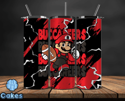 tampa bay buccaneers tumbler wrap, mario tumbler wrap, nfl logo png, tumbler designs, nfl football png, design by yummi