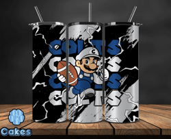 indianapolis colts tumbler wrap, mario tumbler wrap, nfl logo png, tumbler designs, nfl football png, design by yummi st