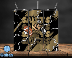 new orleans saints tumbler wrap, mario tumbler wrap, nfl logo png, tumbler designs, nfl football png, design by yummi st