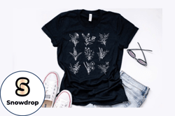 vintage botanical flower t shirt design design 197