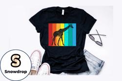 vintage giraffe retro t shirt design design 217