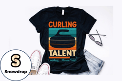 curling stone retro vintage design design 251