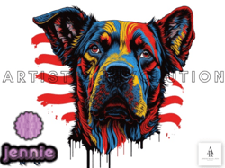 patriotic dog american flag design 28