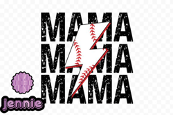 baseball mama stacked png design206