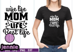 wife life mom life best life svg design 03