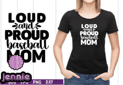 loud and proud baseball mom svg design 43