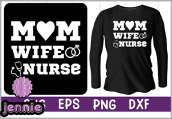 mom wife nurse t-shirt design vector design 52