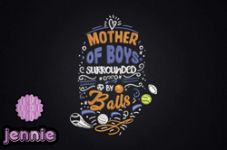 mother of boys surrounded by balls design 60