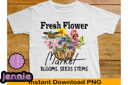 Fresh Flower Sublimation PNG, Sunflower Design 61