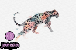 cute leopard watercolor clipart vol –14 design 94