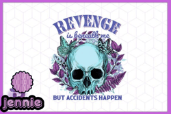 revenge is beneath me vintage skull design 131