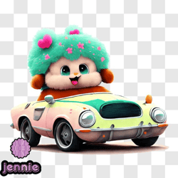 cartoon character in a playful ride png design 169