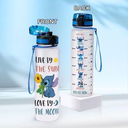 disney water tracker bottle – stitch live by the sun love by the moon water bottle plastic 32oz