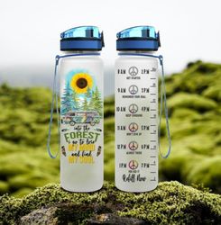 onto the forest i go to lose my mind and find my soul hippie peace water bottle birthday gift sport water bottle plastic
