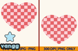 retro heart valentines day checkered design 106