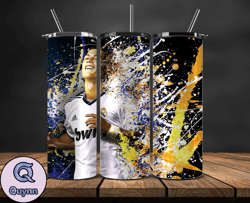 ronaldo tumbler wrap ,cristiano ronaldo tumbler design, ronaldo 20oz skinny tumbler wrap, design by vangg store 34