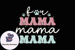 fur mama retro mothers day svg mom dog design02