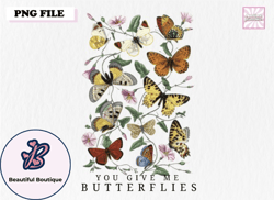 vintage butterflies png sublimation design 177