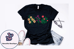 vintage wild flower t shirt design design 187