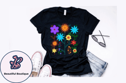 vintage flower novelty t shirt design design 184