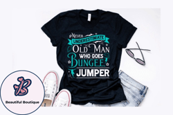 old man bungee jumping t shirt design design 203