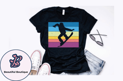 retro vintage snowboarding design design 278