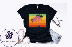 vintage retro palm tree summer design design 286