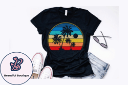 vintage retro palm tree beach design design 285