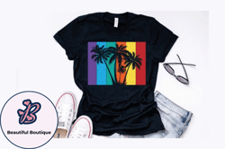 palm tree vintage retro design design 287