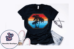 palm trees retro style vintage design design 288