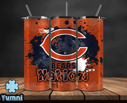chicago bears logo nfl, football teams png, nfl tumbler wraps, png design by yumni store 14