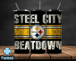 pittsburgh steelers logo nfl, football teams png, nfl tumbler wraps, png design by yumni store 39