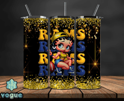 Los Angeles Rams Tumbler Wraps, NFL Teams, Betty Boop Tumbler, Betty Boop Wrap, Logo NFL Png, Tumbler Design by Vogue St