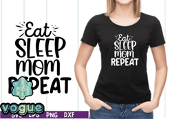 eat sleep mom repeat svg design 13