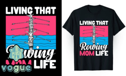rowing mom life t shirt design 116