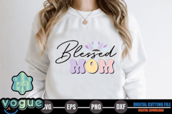 blessed mom – retro mothers day svg design 249