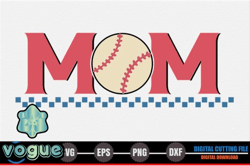 mom – retro baseball svg design 274