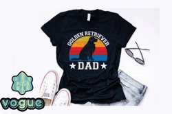 vintage golden retriever dad design design 248