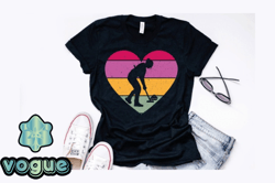 retro vintage heart curling design design 249