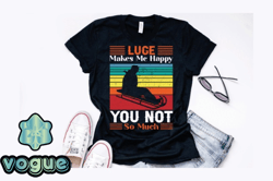 luge makes me happy vintage retro design design 255