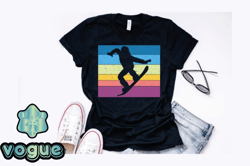 retro vintage snowboarding design design 278