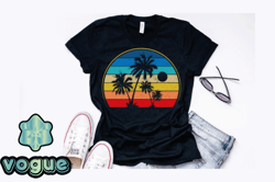 vintage retro palm tree beach design design 285