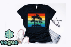 palm trees retro style vintage design design 289