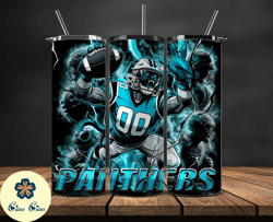 carolina panthers tumbler wrap glow, nfl logo tumbler png, nfl design png by ciao ciao design-05