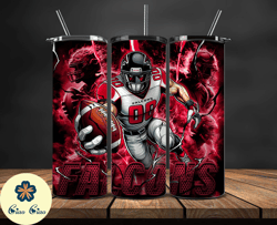 atlanta falcons tumbler wrap glow, nfl logo tumbler png, nfl design png by ciao ciao design-02