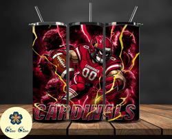 arizona cardinals  tumbler wrap glow, nfl logo tumbler png, nfl design png by ciao ciao design-01