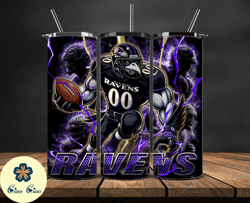 baltimore ravens tumbler wrap glow, nfl logo tumbler png, nfl design png by ciao ciao design-03