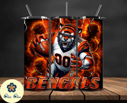 cincinnati bengals tumbler wrap glow, nfl logo tumbler png, nfl design png by ciao ciao design-07